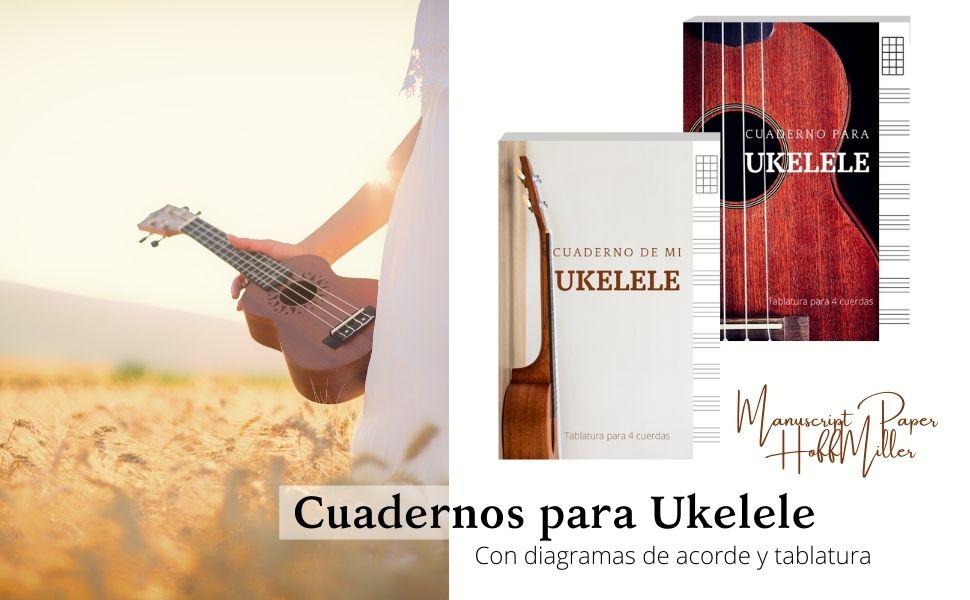 cuaderno tablatura ukelele libreta acordes ukelele