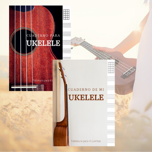 Cuaderno de mcuaderno tablatura ukelele libreta acordes ukelele