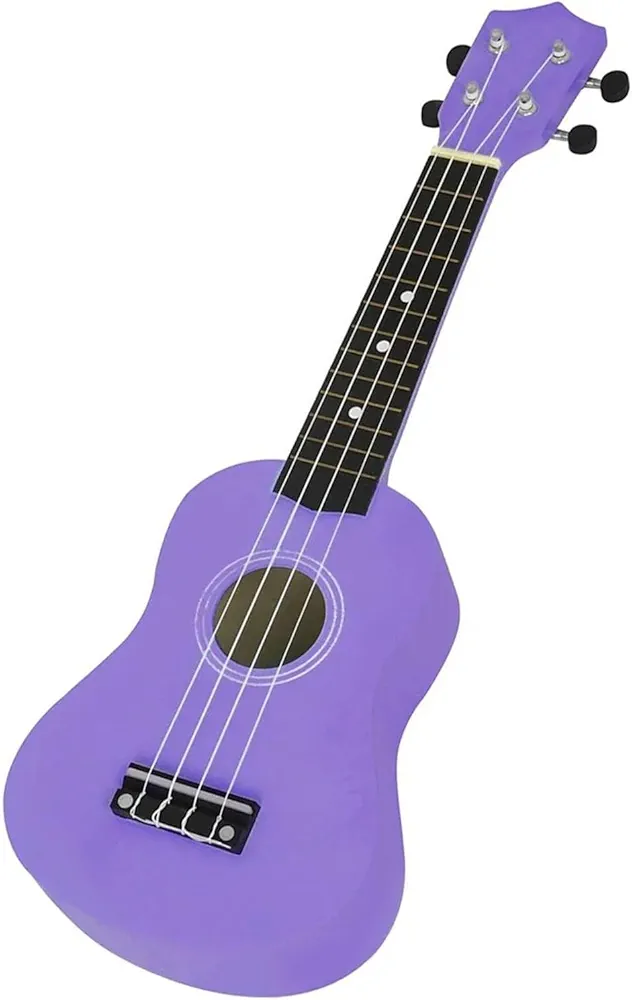 Ukelele para Principiante Mini Instrumento De Cuerda Para Guitarra Ukelele De 4 Cuerdas De Madera De Sapele Púrpura De 21 Pulgadas Para Principiantes Ukelele Profesional