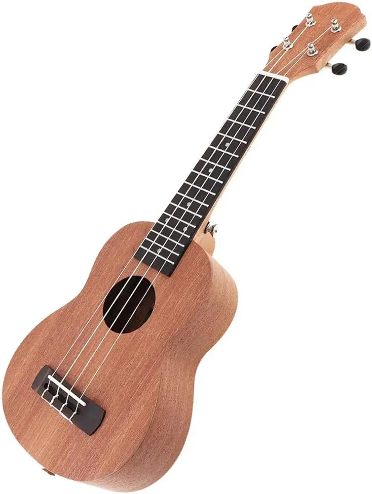 Kit Ukelele Instrumento De Cuerda De Guitarra Ukelele Hawaiano De Cuatro Cuerdas Y 15 Trastes De Madera De Sapeli De 21 Pulgadas