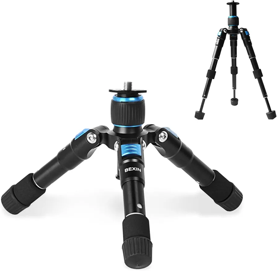 FAEFTY Trípode para cámara, mini trípode monopié de viaje con tornillo 3/8, portátil, para cámara DSLR, grabadora de vídeo (42 cm, 5 kg)