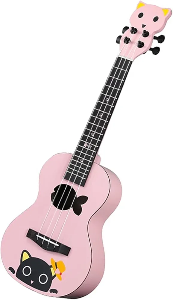 Ukelele para Principiante Ukelele De Madera De 23 Pulgadas, Cuerpo De Caoba, Diapasón De Palisandro, Ukelele De 4 Cuerdas, Instrumento De Cuerda De Guitarra Pequeña Ukelele Profesional