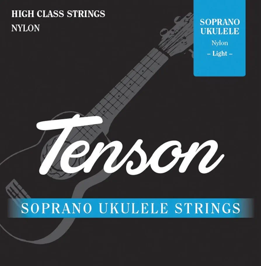 GEWA Tenson 022 - Juego de cuerdas para ukelele soprano (nailon, grosor), color negro