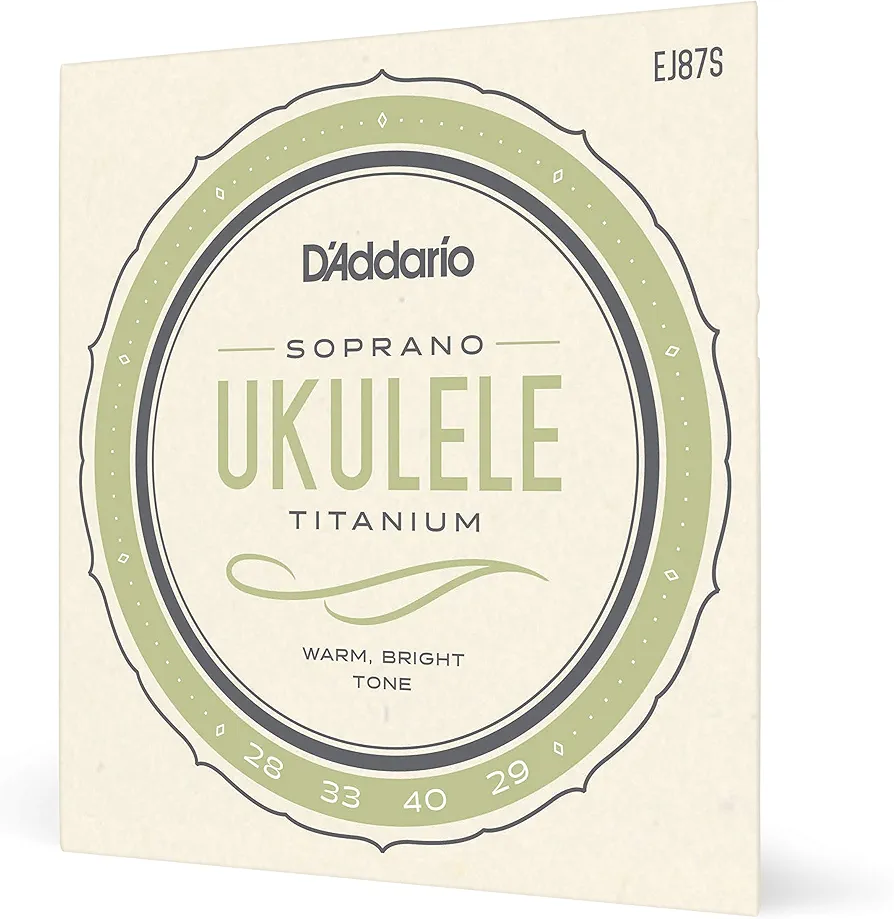 D'Addario EJ87S Titanio Soprano Ukulele cuerdas, Extruido personalizado