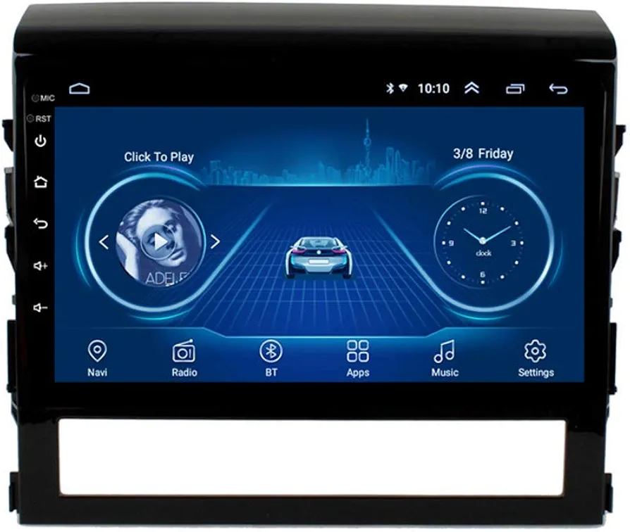 Navegación GPS, reproductor multimedia de coche Android 8.1 de 9 pulgadas para Toyota Land Cruiser 2016-2018 Soporte de audio estéreo Radio Bluetooth,Wifi 1g+16g