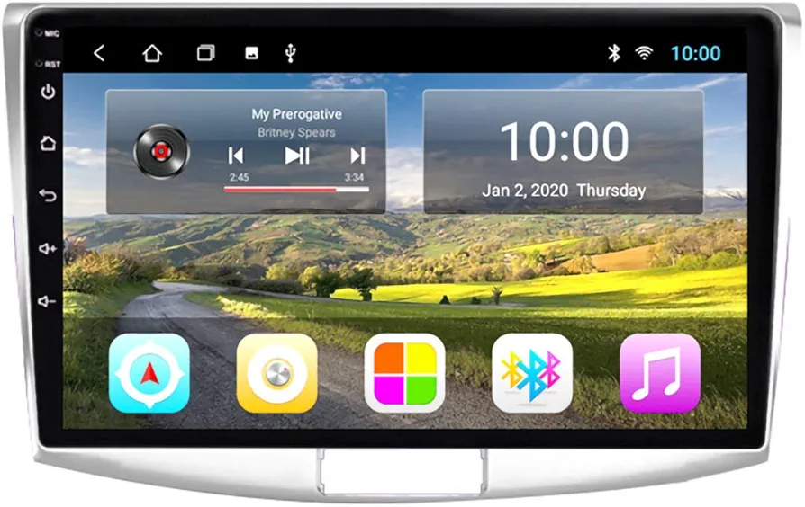 Navegacion GPS, Android 9.0 HD Pantalla Táctil de 10 Pulgadas para Volkswagen Passat 7 B7 2010-2015, Reproductor de Radio Estéreo para Automóvil FM Unidad Bluetooth,4g+wifi 2g+32g