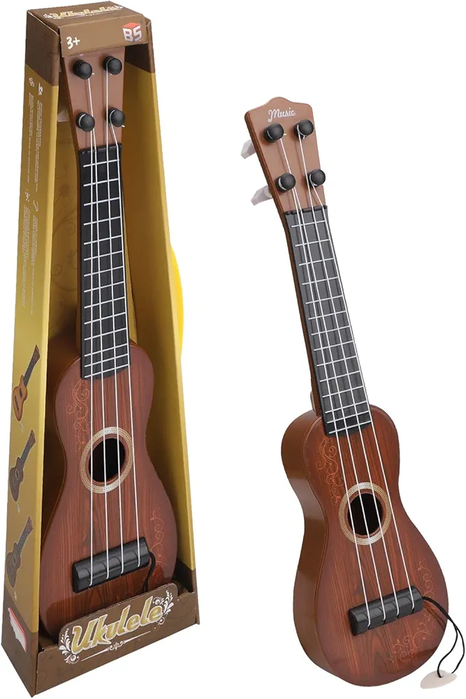 Ukelele 38 cm Guitarra de Ukelele para Principiantes Guitarra de Ukelele Musical de Juguete con 4 Cuerdas Ajustables Instrumento clásico Guitarra para Principiantes y Profesionales Dark brown