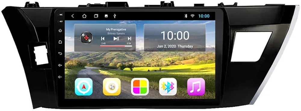 Navegación GPS, reproductor multimedia de video de radio de coche Android 8.1 de 10.1 pulgadas para Toyota Corolla 2014-2016,Wifi 2g+32g