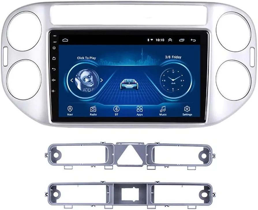 Navegacion GPS, Android 9.0 HD Pantalla Táctil de 9 Pulgadas para Volkswagen Tiguan 2010-2018, Reproductor de Radio Estéreo para Automóvil FM Unidad Bluetooth,Wifi 1g+16g