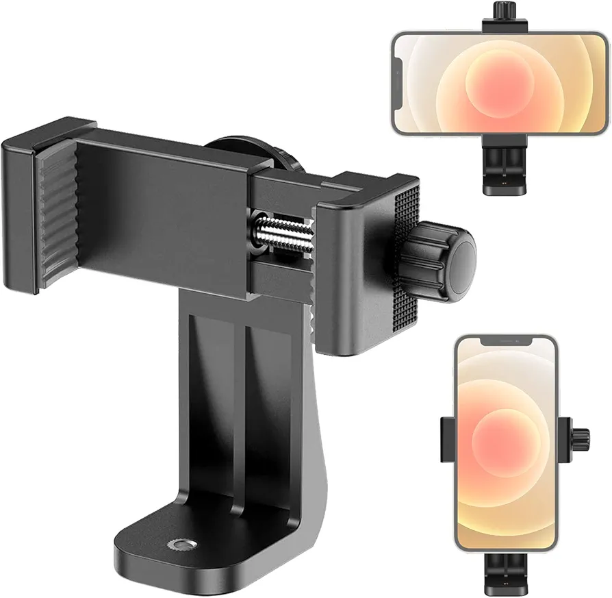 Lammcou Soporte Adaptador para Teléfono Móvil con Abrazadera Ajustable - Utilizado en Trípode/Selfie Palo para Fotografía iPhone/Samsung/Nexus Monopod Selfie Stick