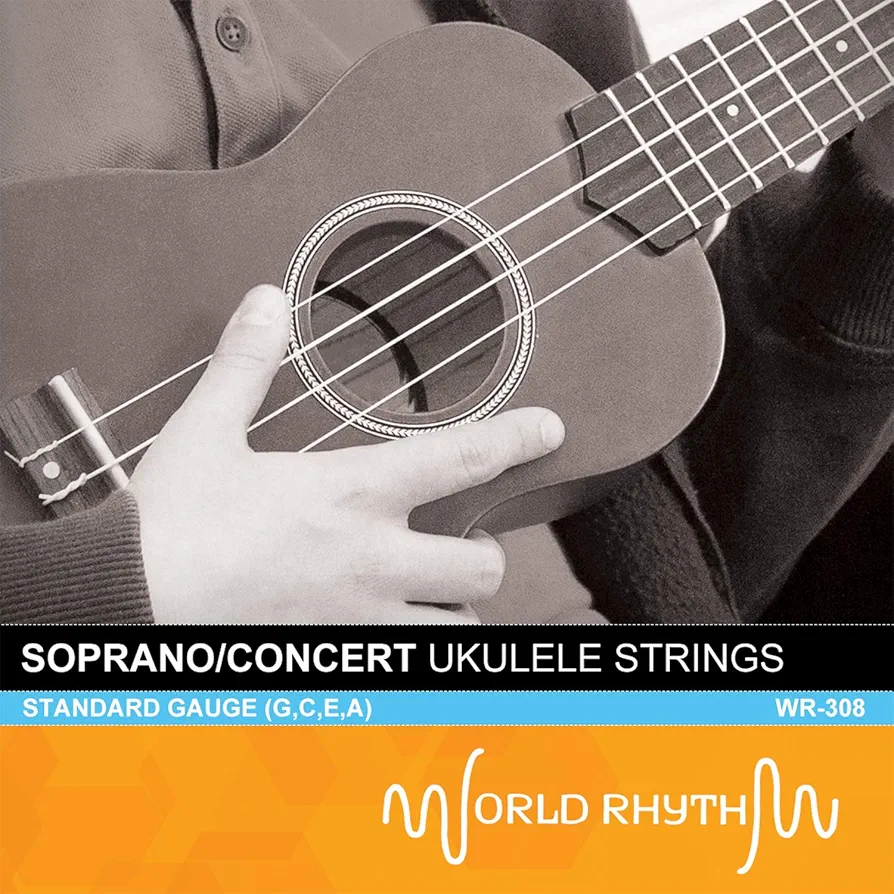 World Rhythm - Juego de cuerdas para ukelele soprano (nailon Uke Strings WR-308)