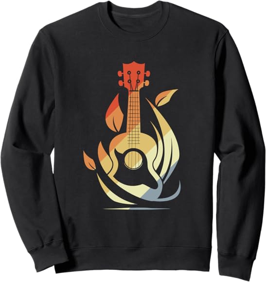 Instrumento de cuerda Ukelele Sketch Vintage Look Sudadera